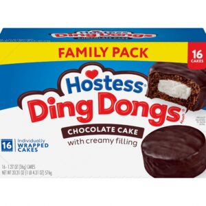 Hostess Ding Dongs Chocolate Snack Cakes with Creamy Filling (20.31 oz, 16 Count) cisit